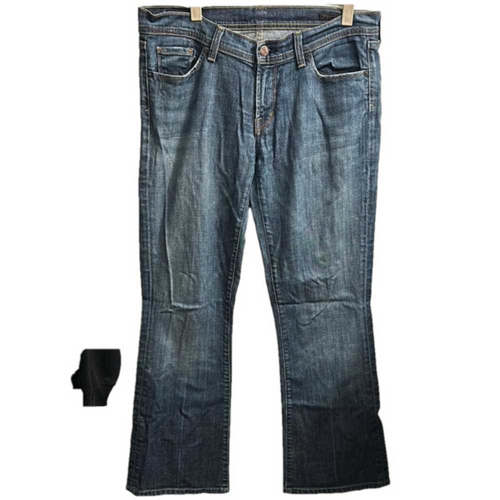 Citizens Of Humanity Blue Wide Leg Jeans with Flare